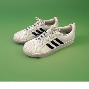 Adidas Cloudfoam Comfort GW0852 White Black Stripe Sneakers Men’s Size 9.5